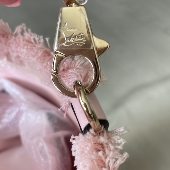 Christian Louboutin frangibus tote poupee pale pink graffiti shopper crossbody - Picture 10 of 12